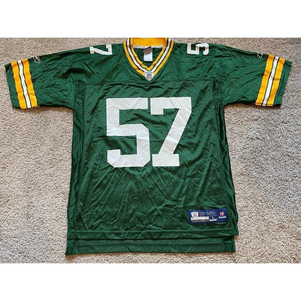NFL Jersey A Jimbo 57 Green Bay Packers Large Football Reebok